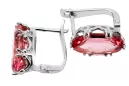 Sterling silver 925 Ruby Earrings Vintage Jewlery vec021s